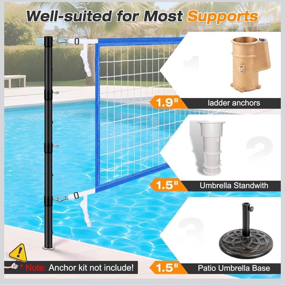 Pool Volleyball Net Set - Picture 2 of 6